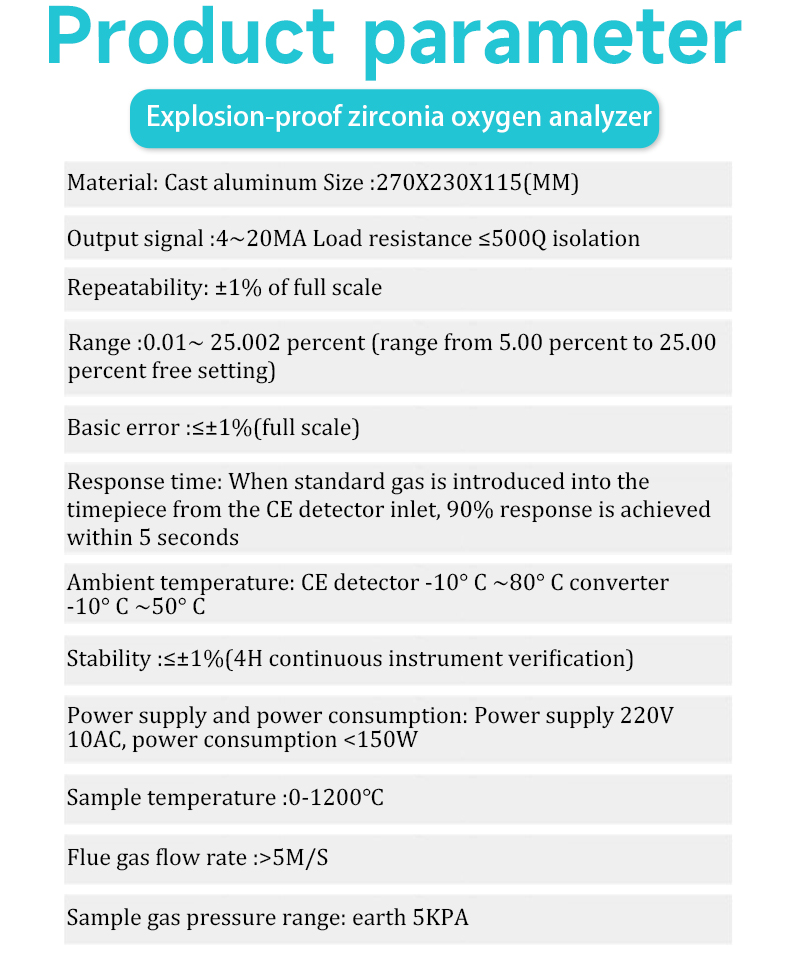 Explosion-proof Zirconia Oxygen Analyzer3